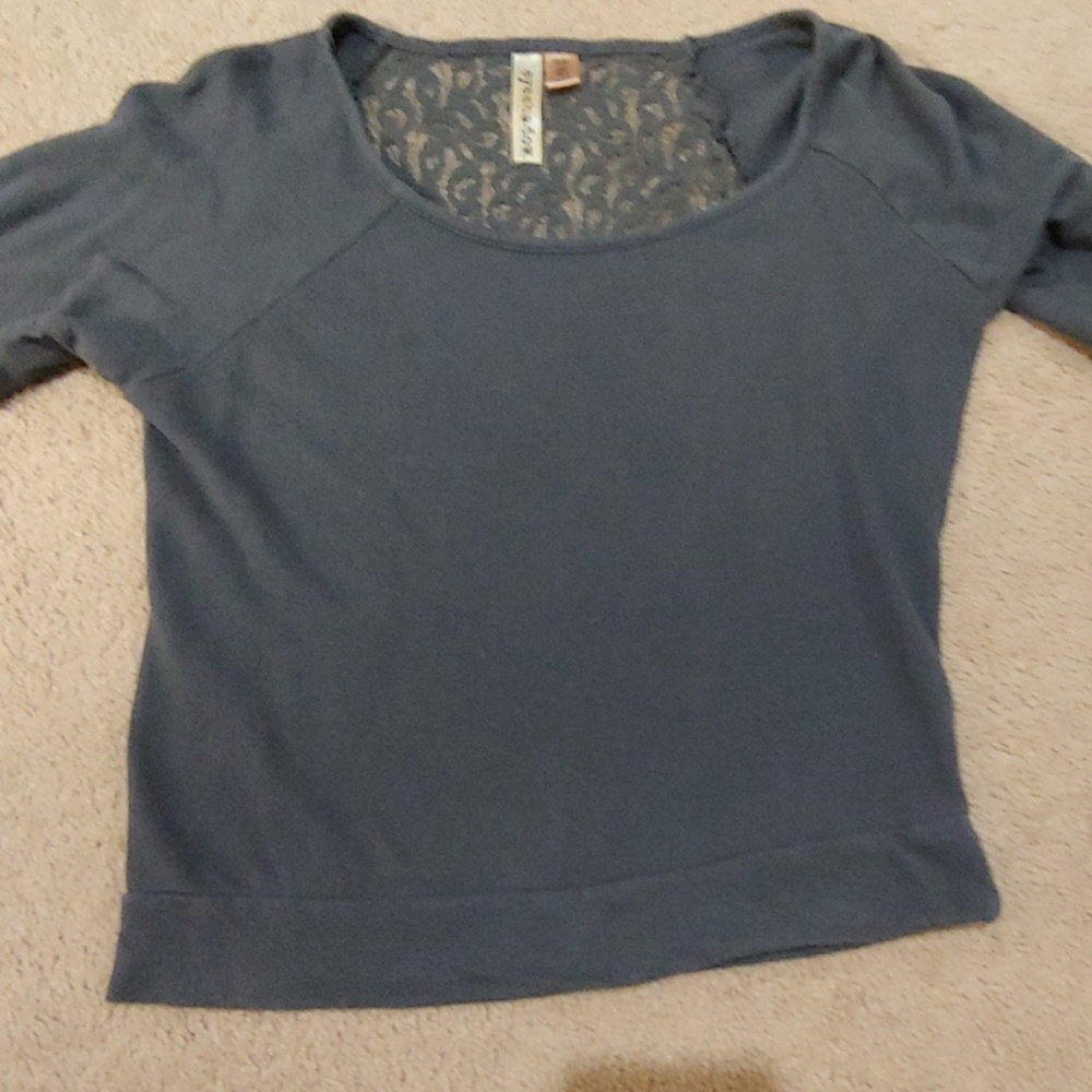 Lace back shirt